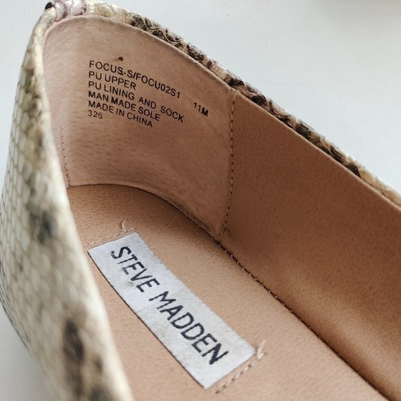 Steve Madden Focus-S Womens Faux Leather Studded Fashion Loafers Size 11M Flats - Picture 6 of 7